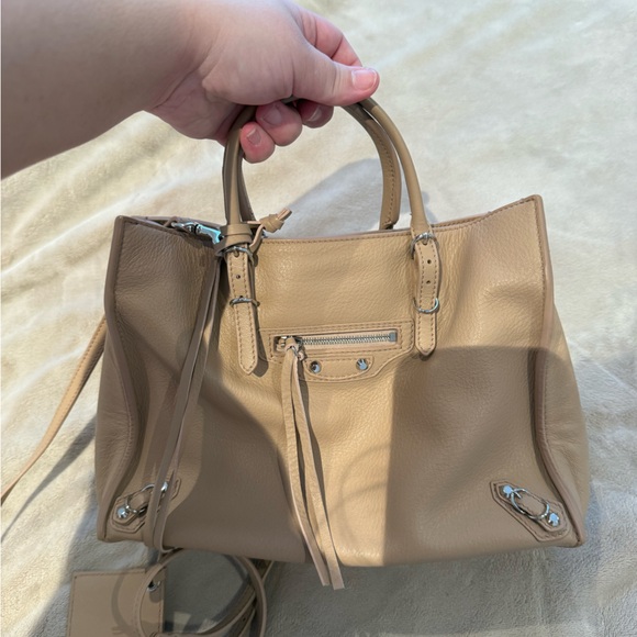 Balenciaga Handbags - Balenciaga Beige City Bag with Mirror